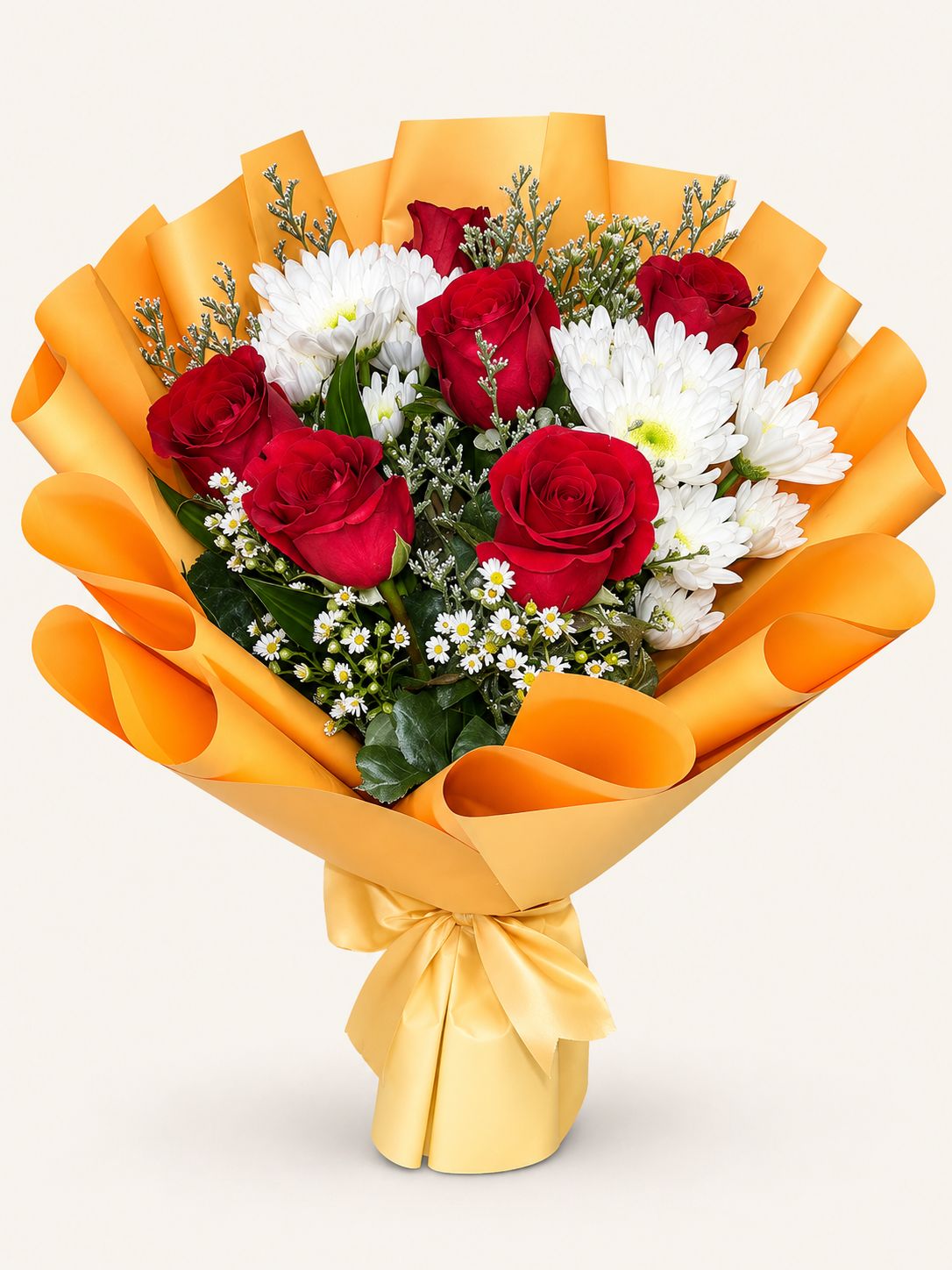 Pretty Please — Red Rose and Carnation Bouquet