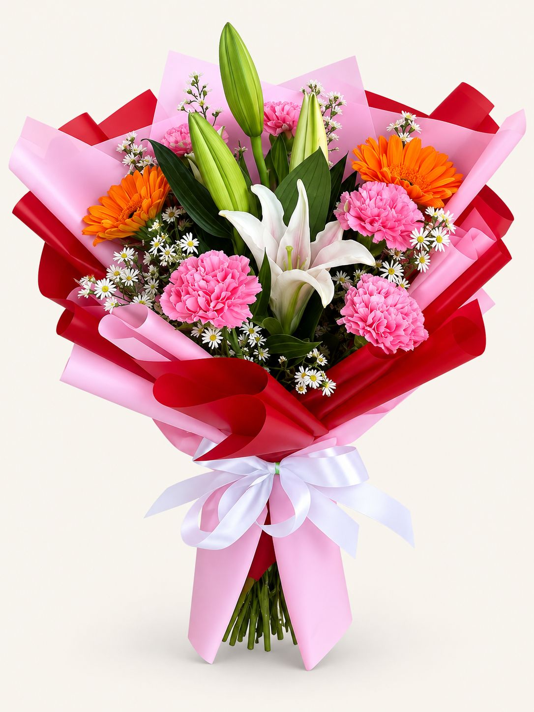 Love in Bloom — Lily and Carnation Bouquet