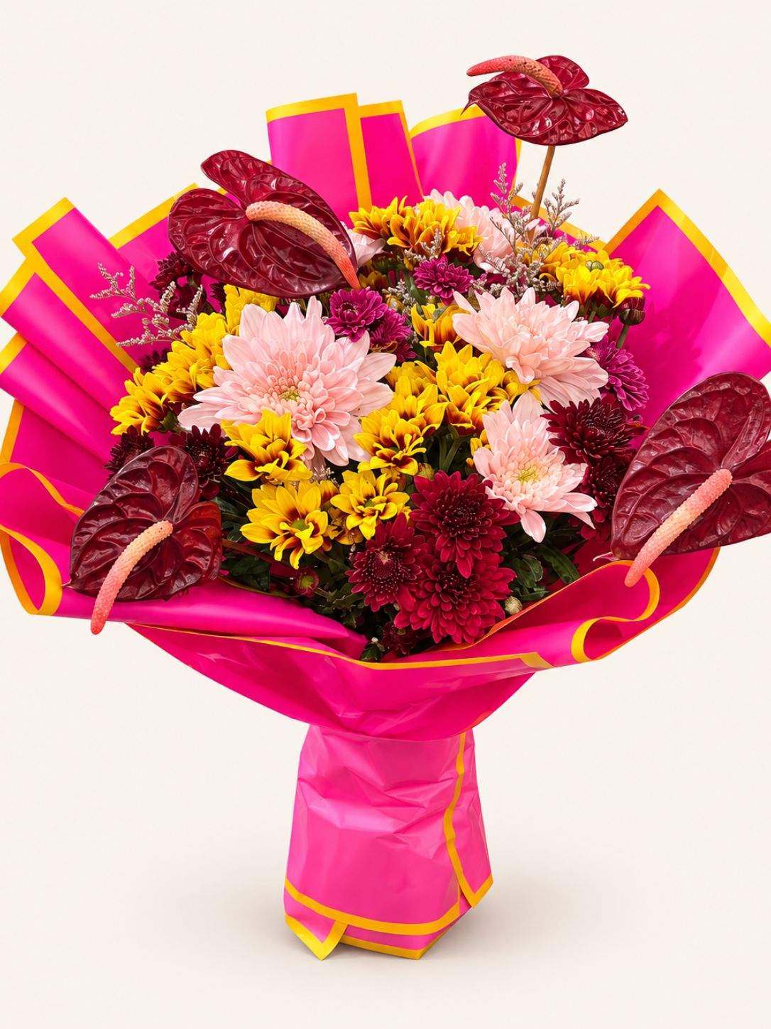 Wild Heart — Colorful Anthurium Bouquet