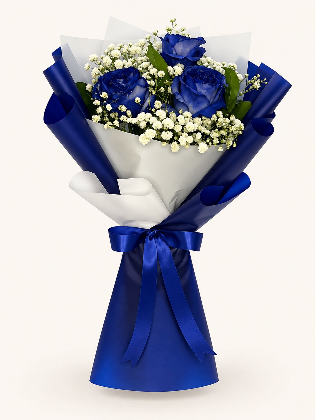 Blue Serenade — Blue China Rose Bouquet